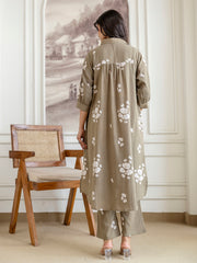 Womens Cotton Slub Kurta pant set