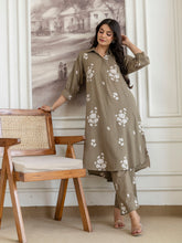 Womens Cotton Slub Kurta pant set