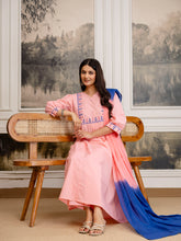 Erisha Womens pure cotton Embroidered Kurta pant dupatta set