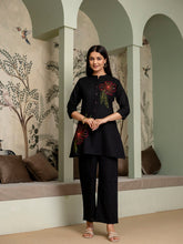 Womens Cotton flex embroidered Co-Ord set