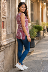 ERISHA Royal Caravan Hand Block Printed Cotton Tunic