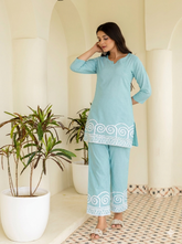 womens pure cotton co ord set
