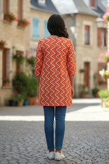 Erisha Womens pure cotton printed short kurtis