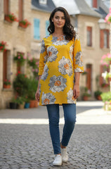 Erisha Womens pure cotton printed short kurtis