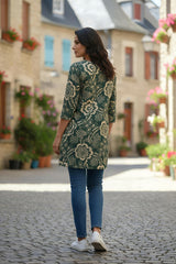 Erisha Womens pure cotton printed short kurtis