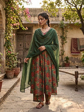 women cotton kurta pant dupatta set