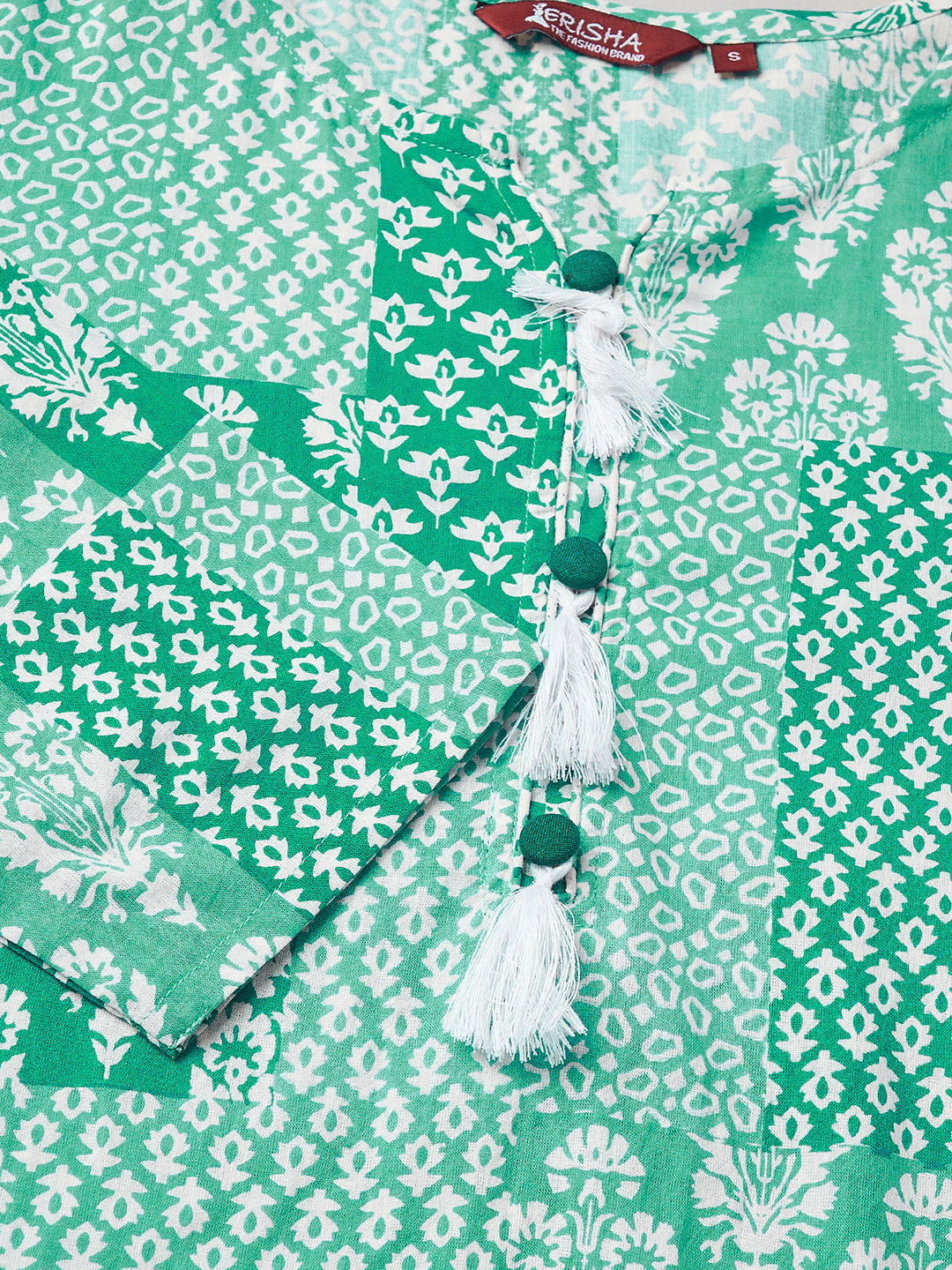 Womens pure cotton floral print kurta pant dupatta set