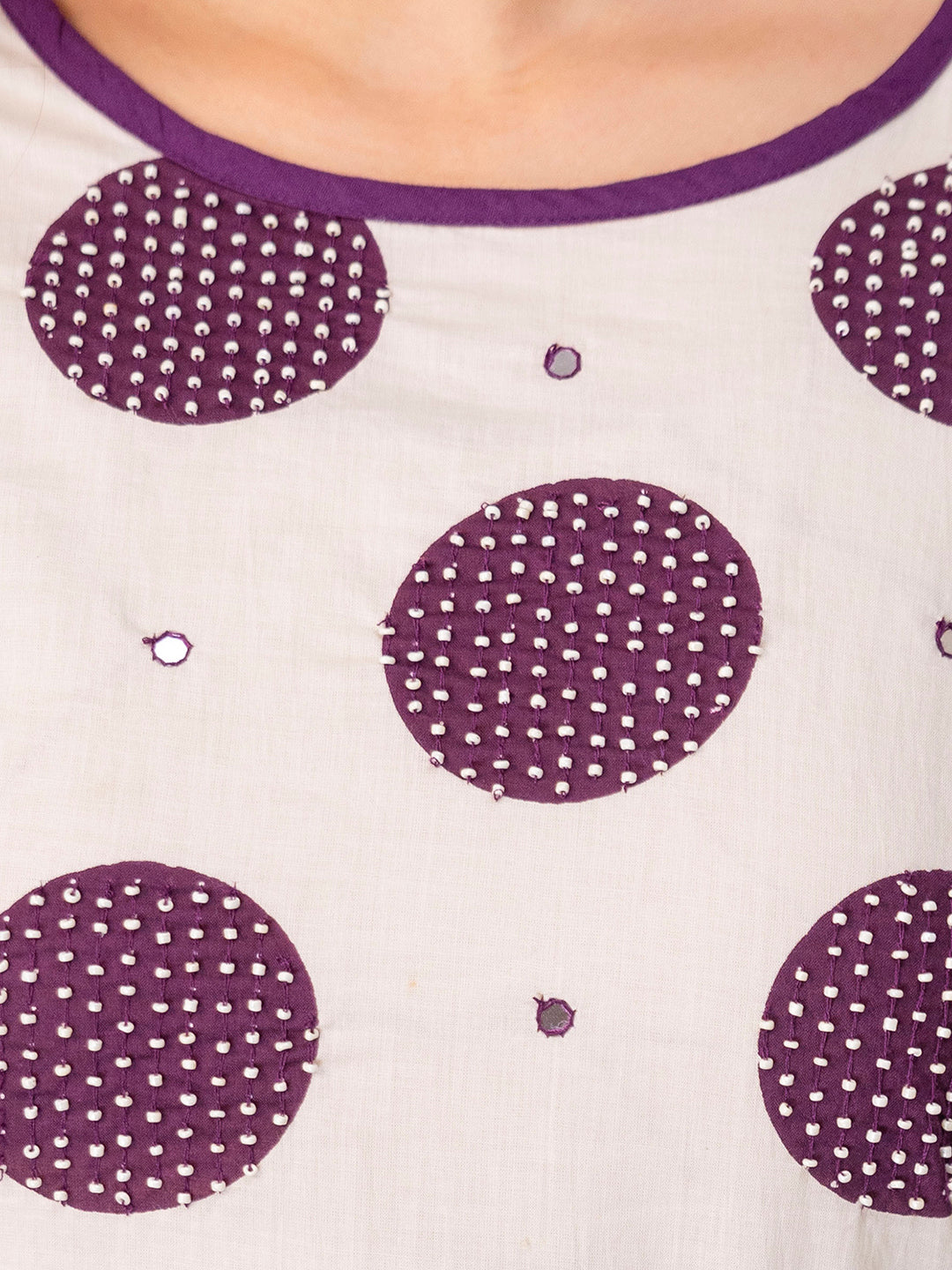 Womens Pure cotton Polka Print Kurta pant dupatta set