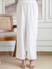 Women mal cotton embroidered kurta pant dupatta set