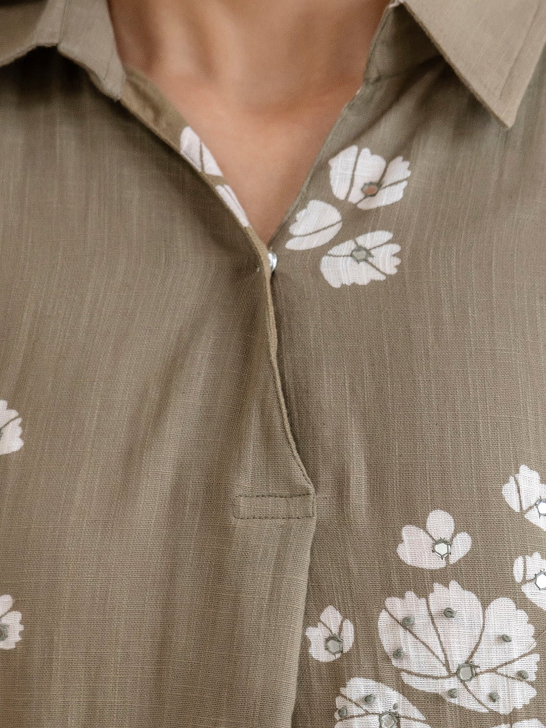 Womens Cotton Slub Kurta pant set