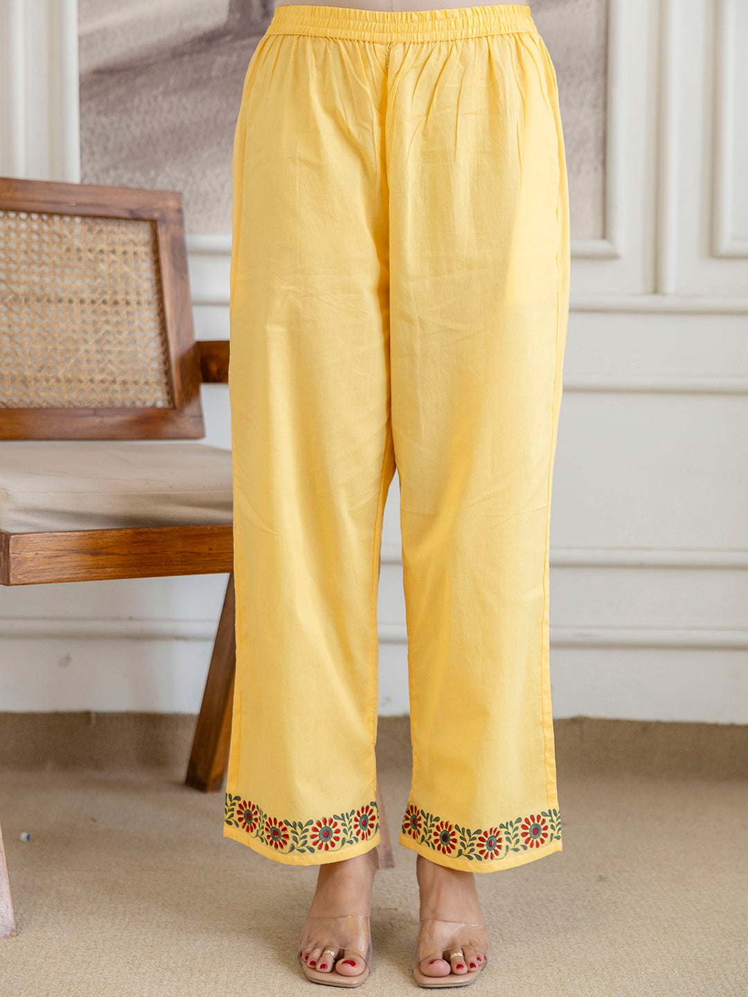 Womens pure cotton Hand Block print Kurta Pant Dupatta set