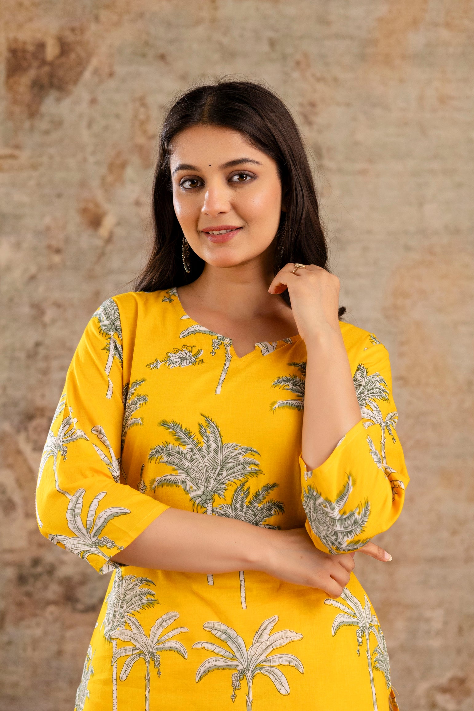 Womens Pure cotton Floral print Kurti style co-ord set