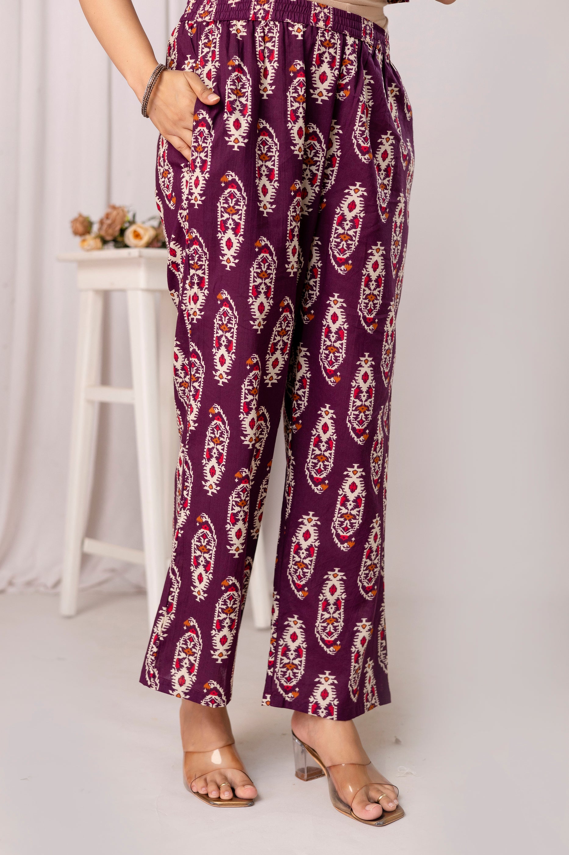 Womens Pure cotton Sleeveless Kurta pant dupatta set