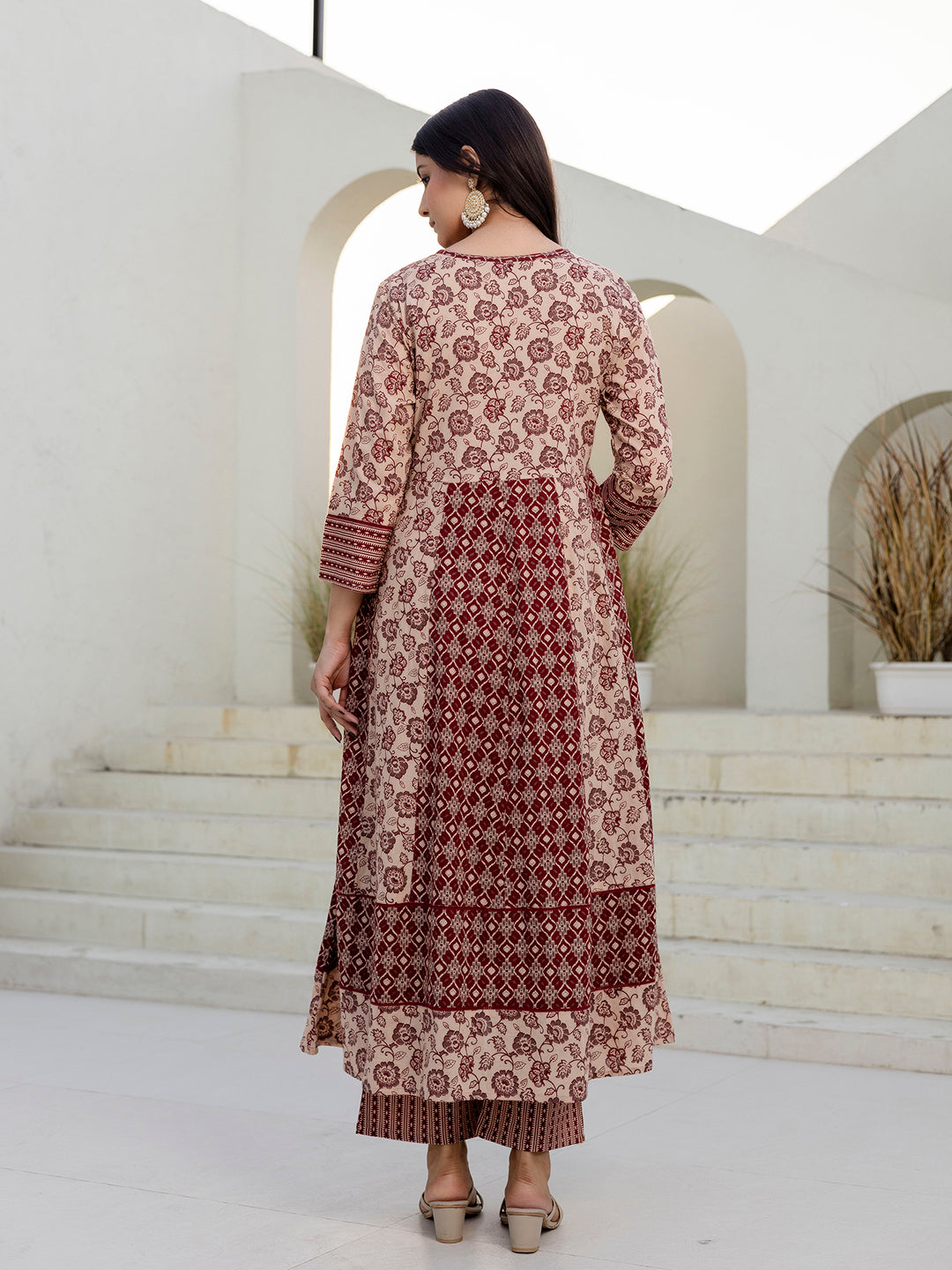 Pure Cotton Hand Work Kurta Pant Dupatta Set