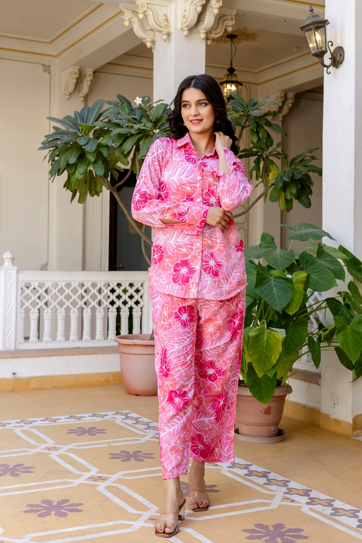 Womens Pure cotton Handwork Co-ord set