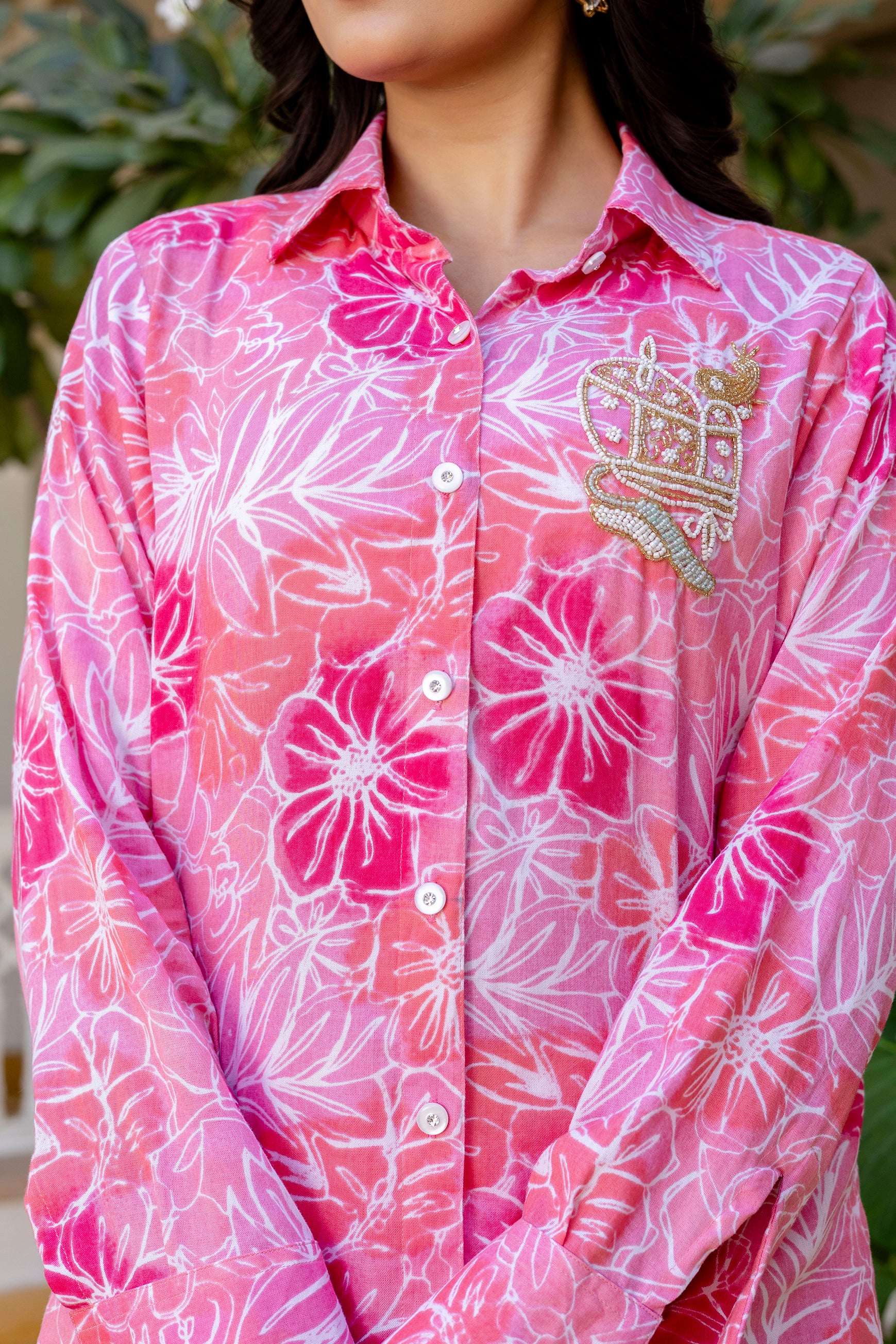 Womens Pure cotton Handwork Co-ord set