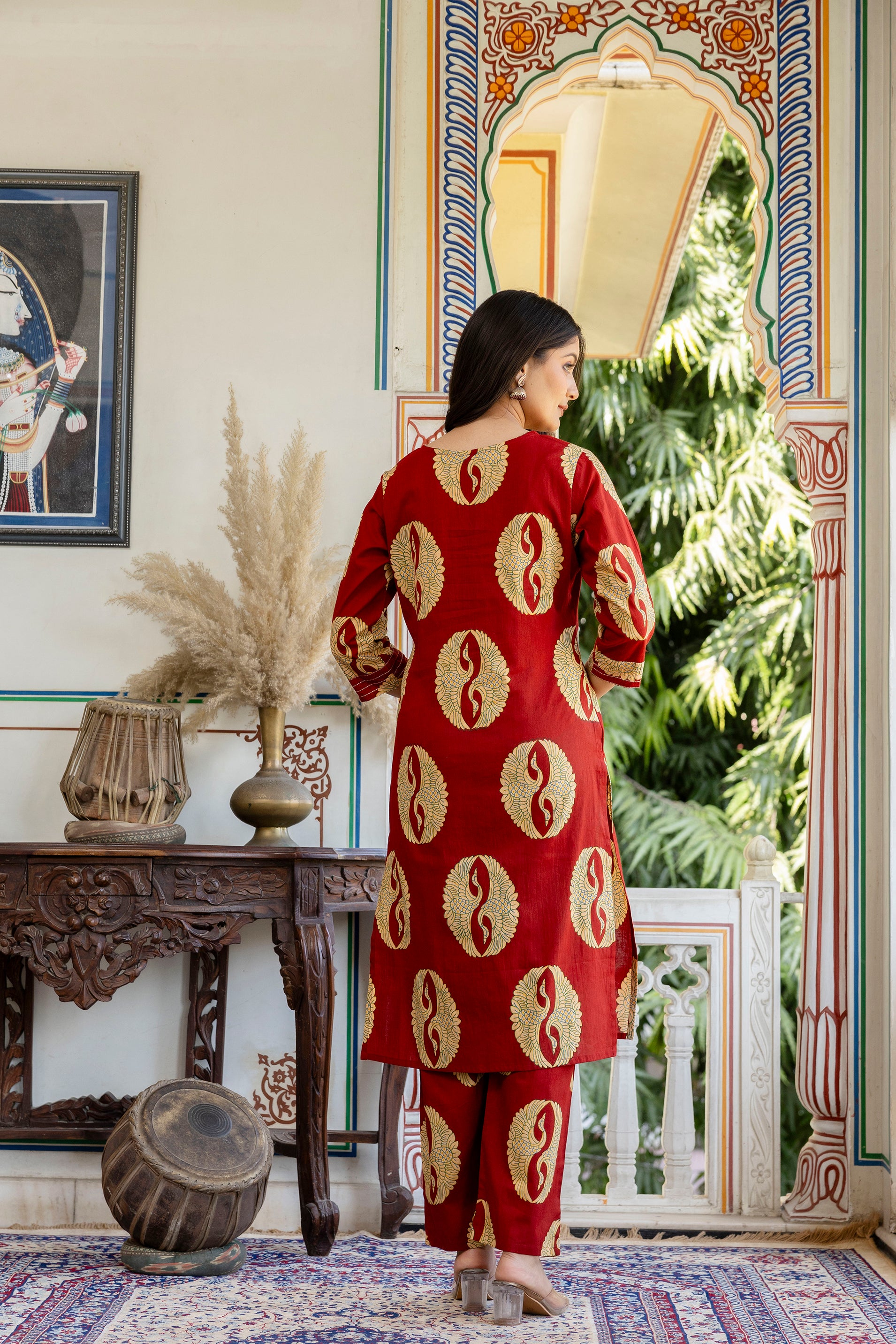 Pure cotton straight kurta pant dupatta set