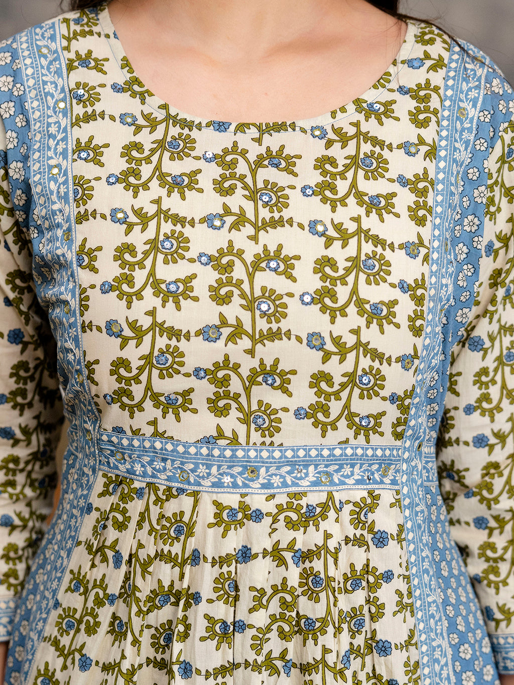 Womens pure cotton Hand work Kurta pant dupatta set