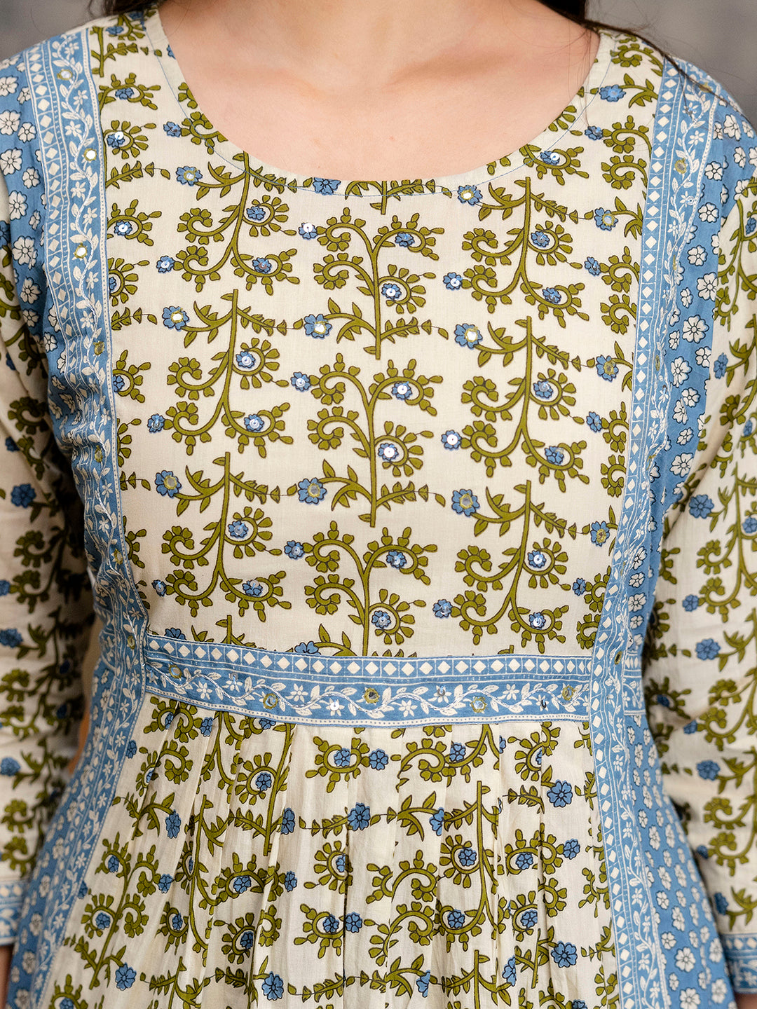 Womens pure cotton Hand work Kurta pant dupatta set