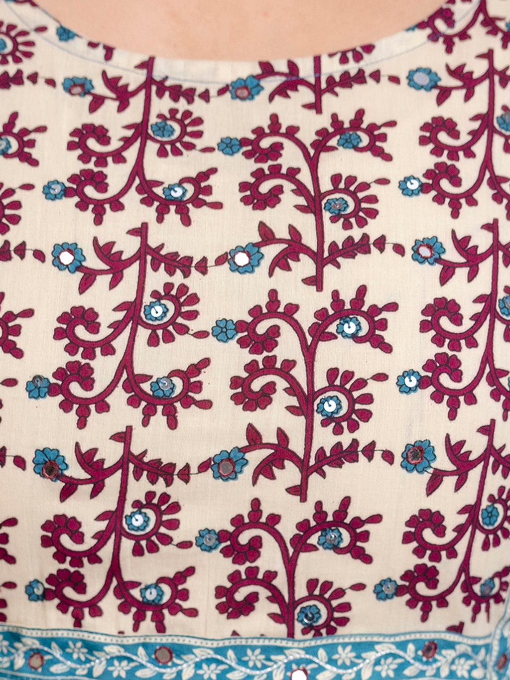 Womens Pure cotton Hand work Kurta Pant Dupatta Set