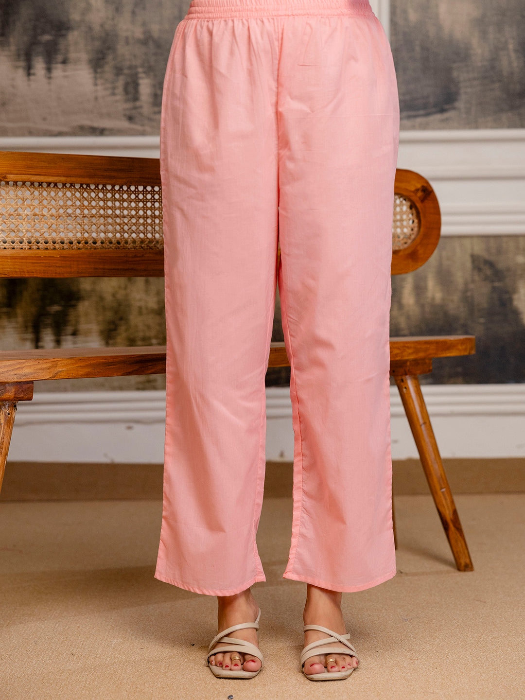 Erisha Womens pure cotton Embroidered Kurta pant dupatta set