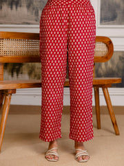 Womens Pure cotton Pleated kurta pant dupatta set