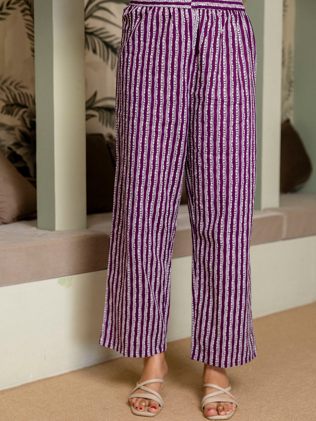 women's pure cotton Hand block Floral print Kurta pant Dupatta set