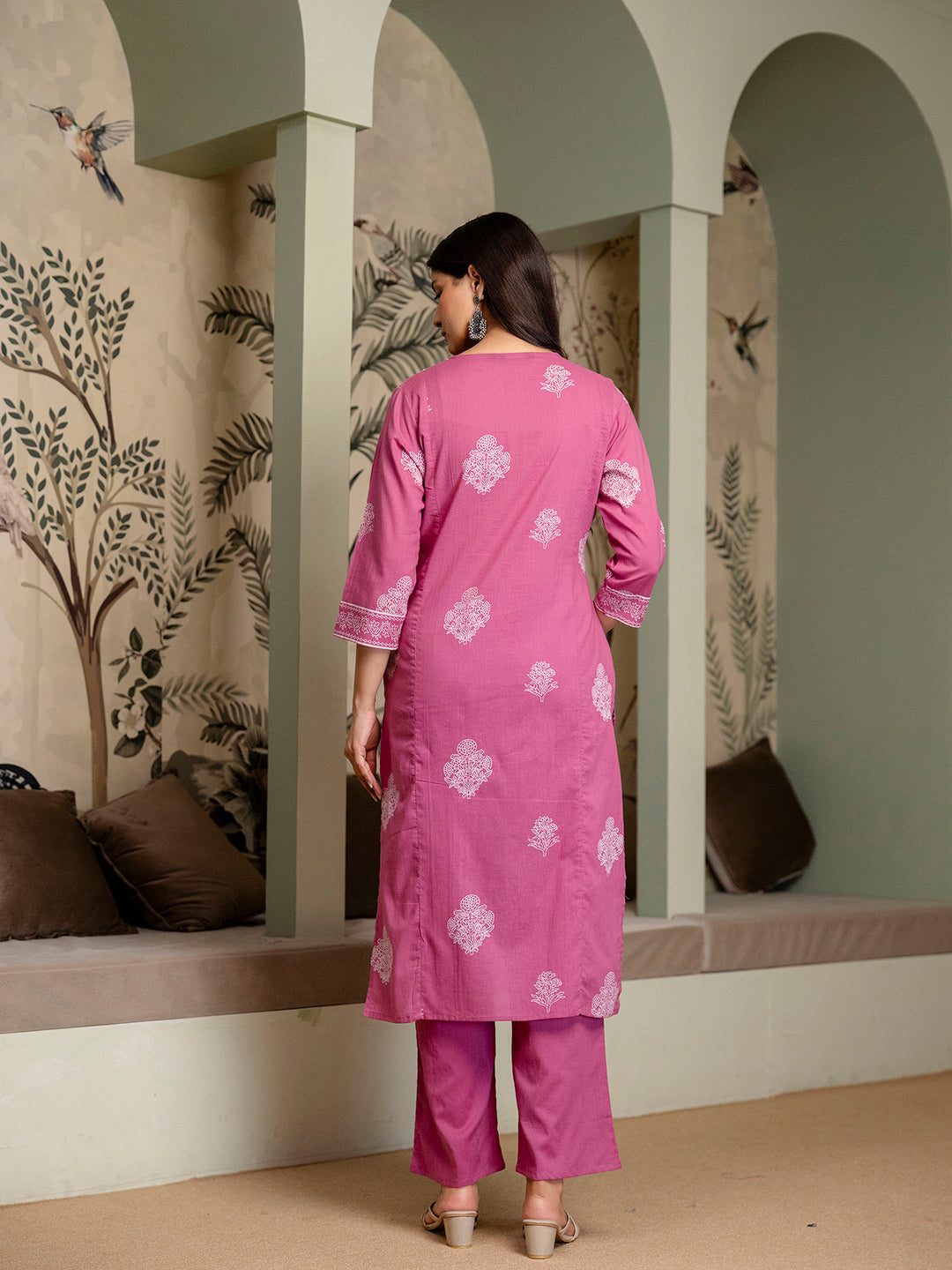 Womens pure cotton Kurta Pant Dupatta Set