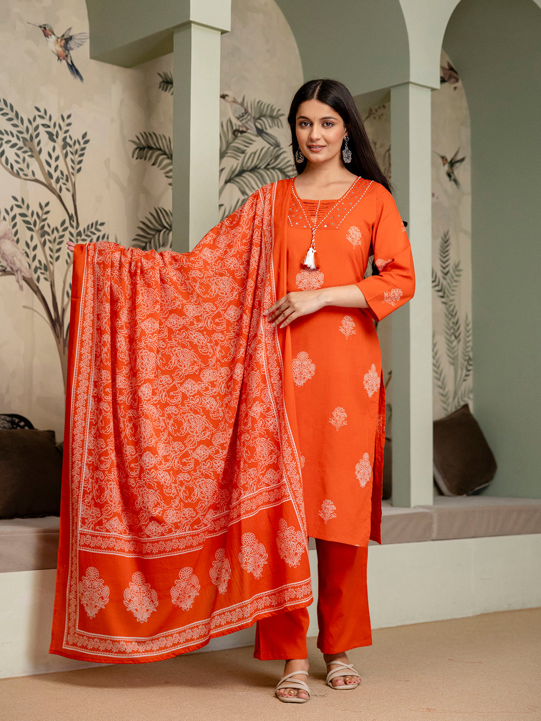 Womens pure cotton Kurta pant Dupatta