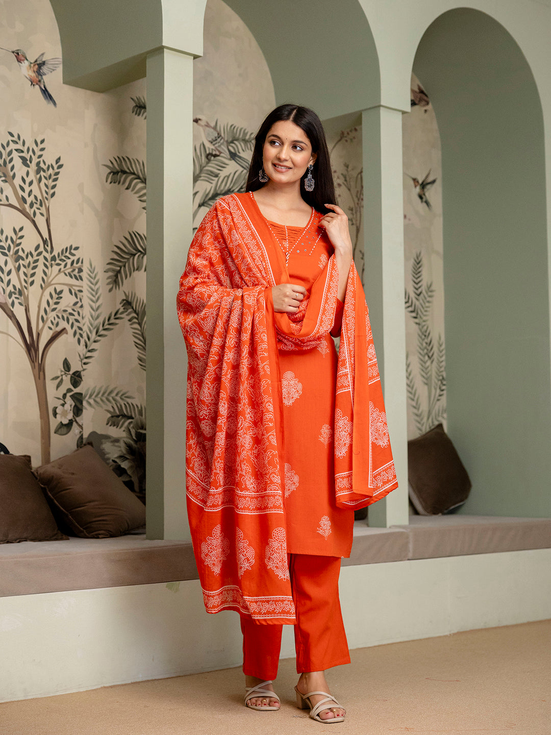Womens pure cotton Kurta pant Dupatta