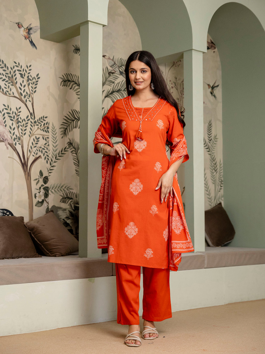 Womens pure cotton Kurta pant Dupatta