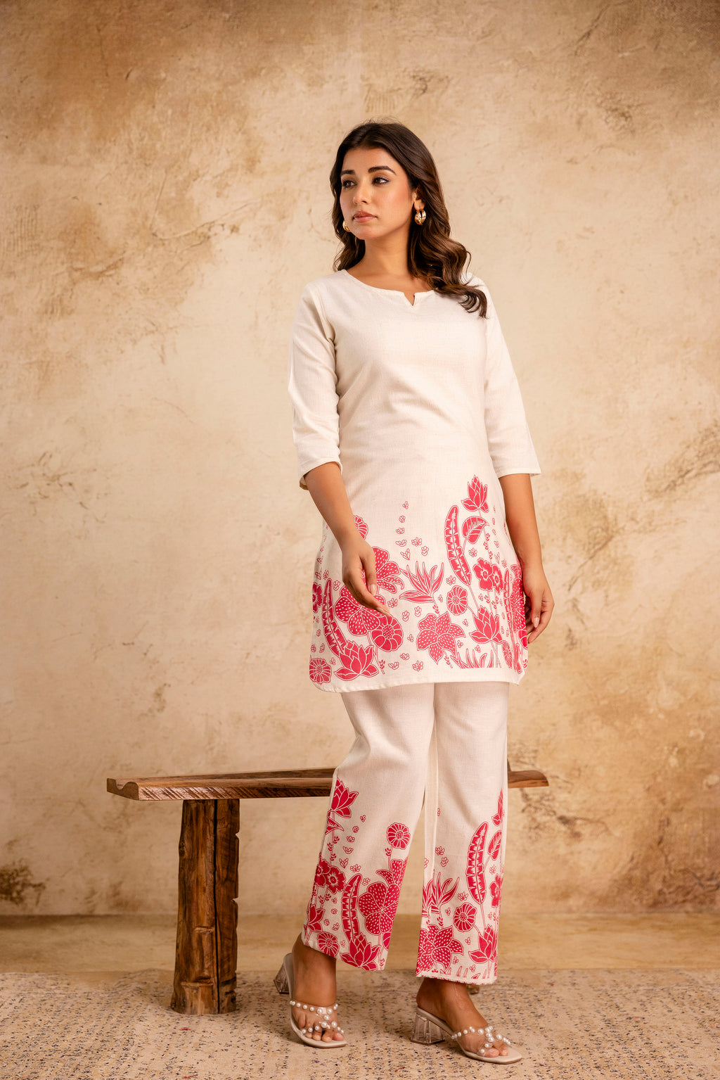 Womens Cotton flex printed co-ord sets