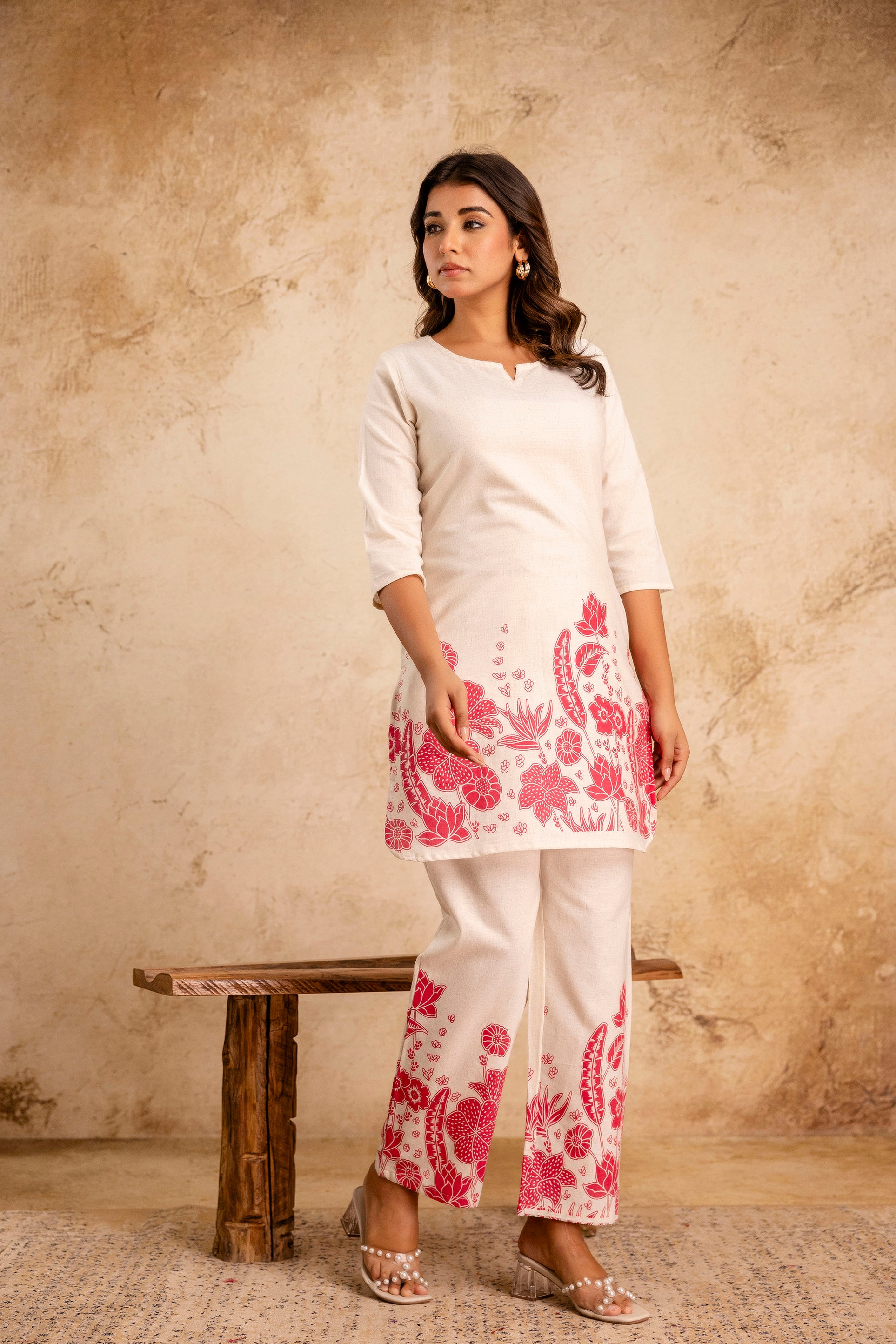 Womens Cotton flex printed co-ord sets
