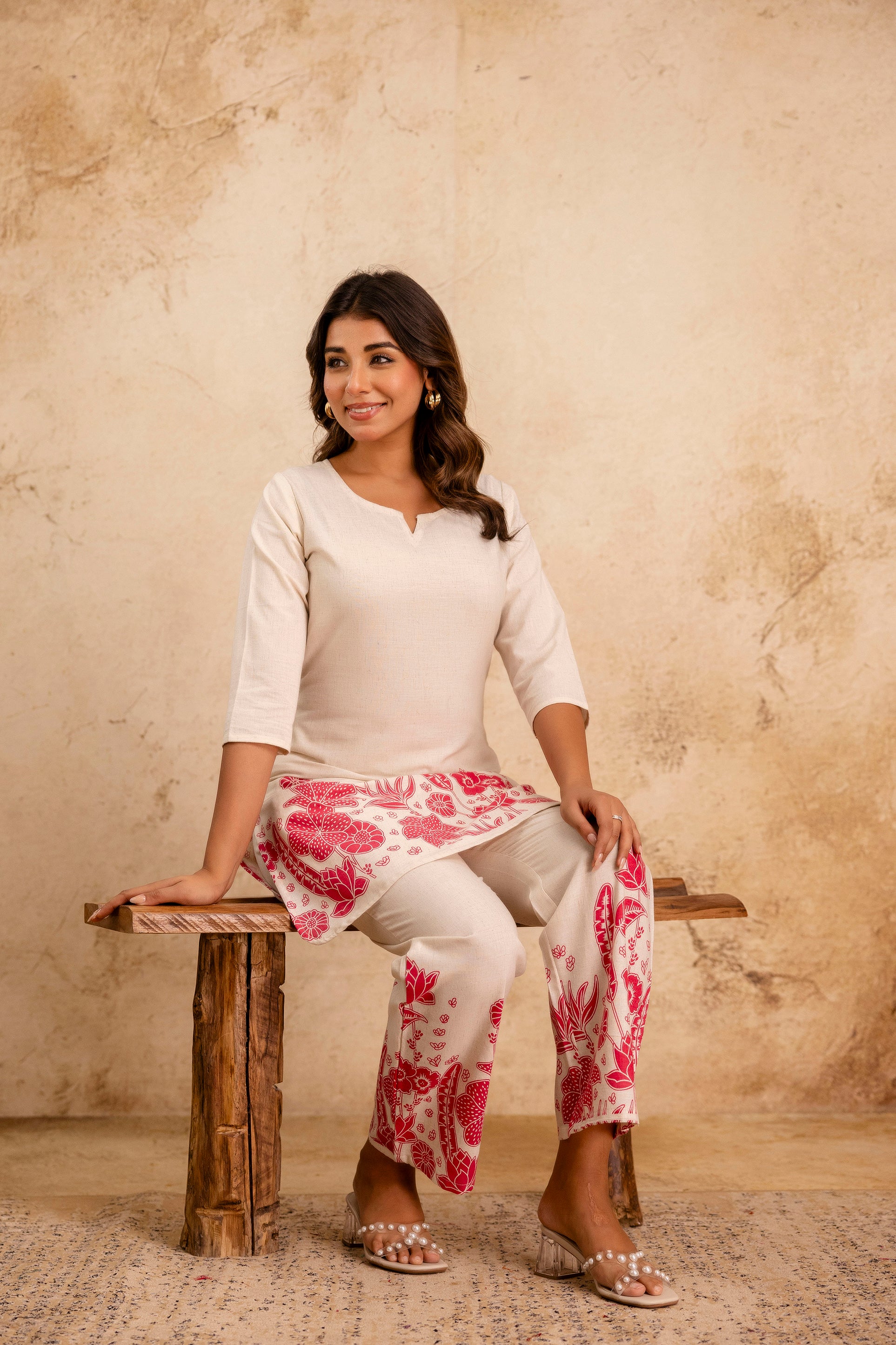 Womens Cotton flex printed co-ord sets