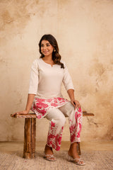 Womens Cotton flex printed co-ord sets