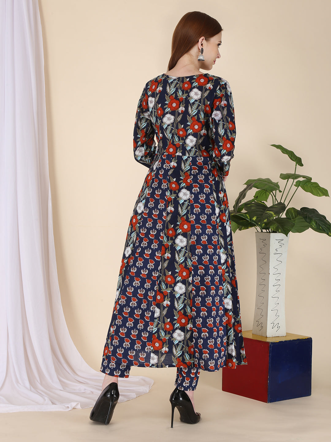 Womens Pure cotton A line kurta and pant set