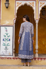 Erisha Pure Cotton Hand Work Kurta Pant Dupatta Set