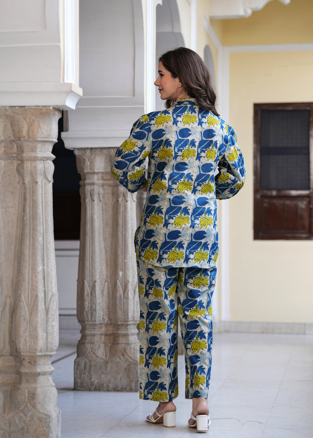 Womens pure cotton printed co-ord set