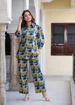 Womens pure cotton printed co-ord set