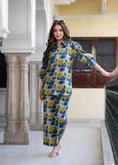Womens pure cotton printed co-ord set