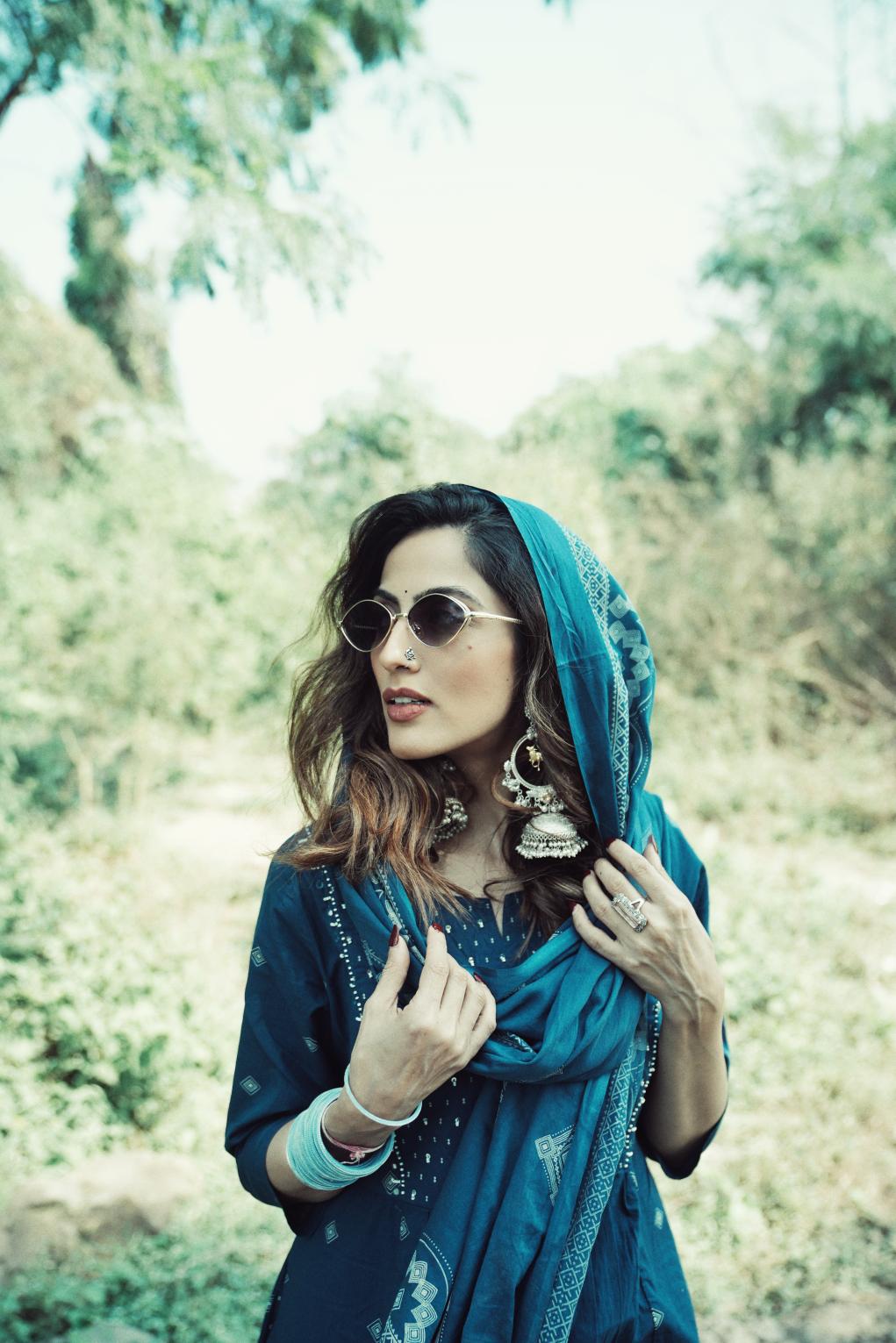 Womens Pure cotton Pleated Pure cotton Kurta Pant Dupatta Set