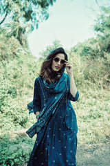 Womens Pure cotton Pleated Pure cotton Kurta Pant Dupatta Set