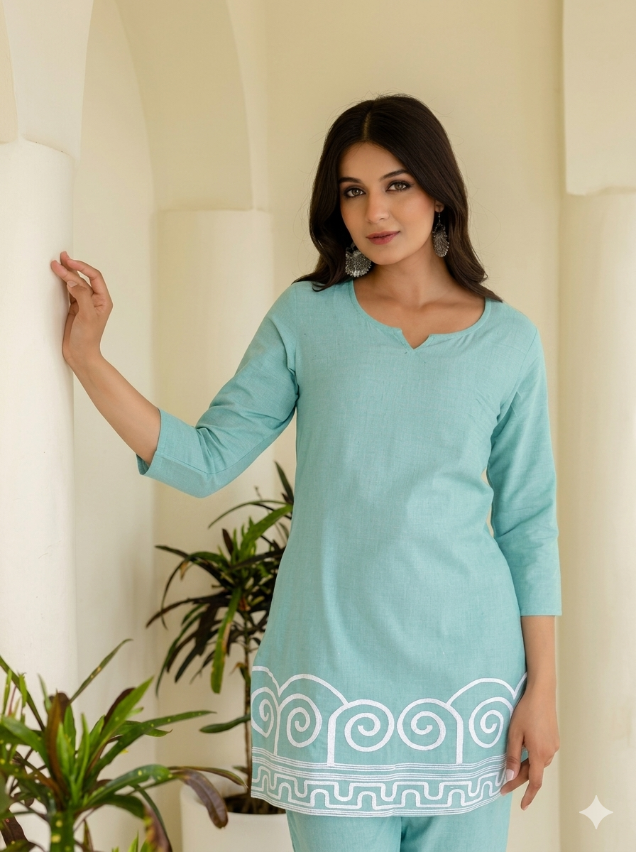 womens pure cotton co ord set