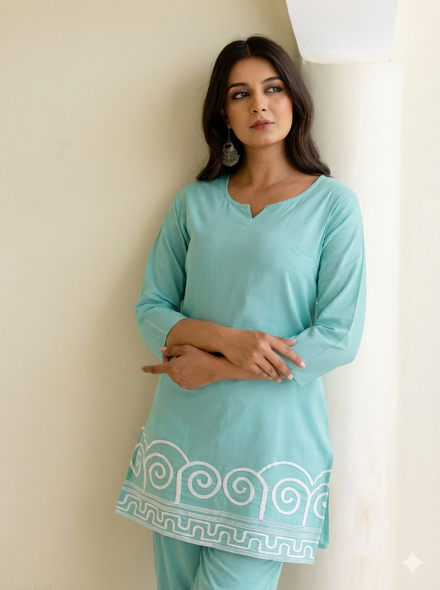 womens pure cotton co ord set