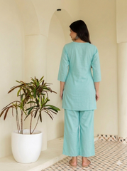 womens pure cotton co ord set
