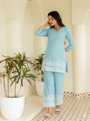 womens pure cotton co ord set