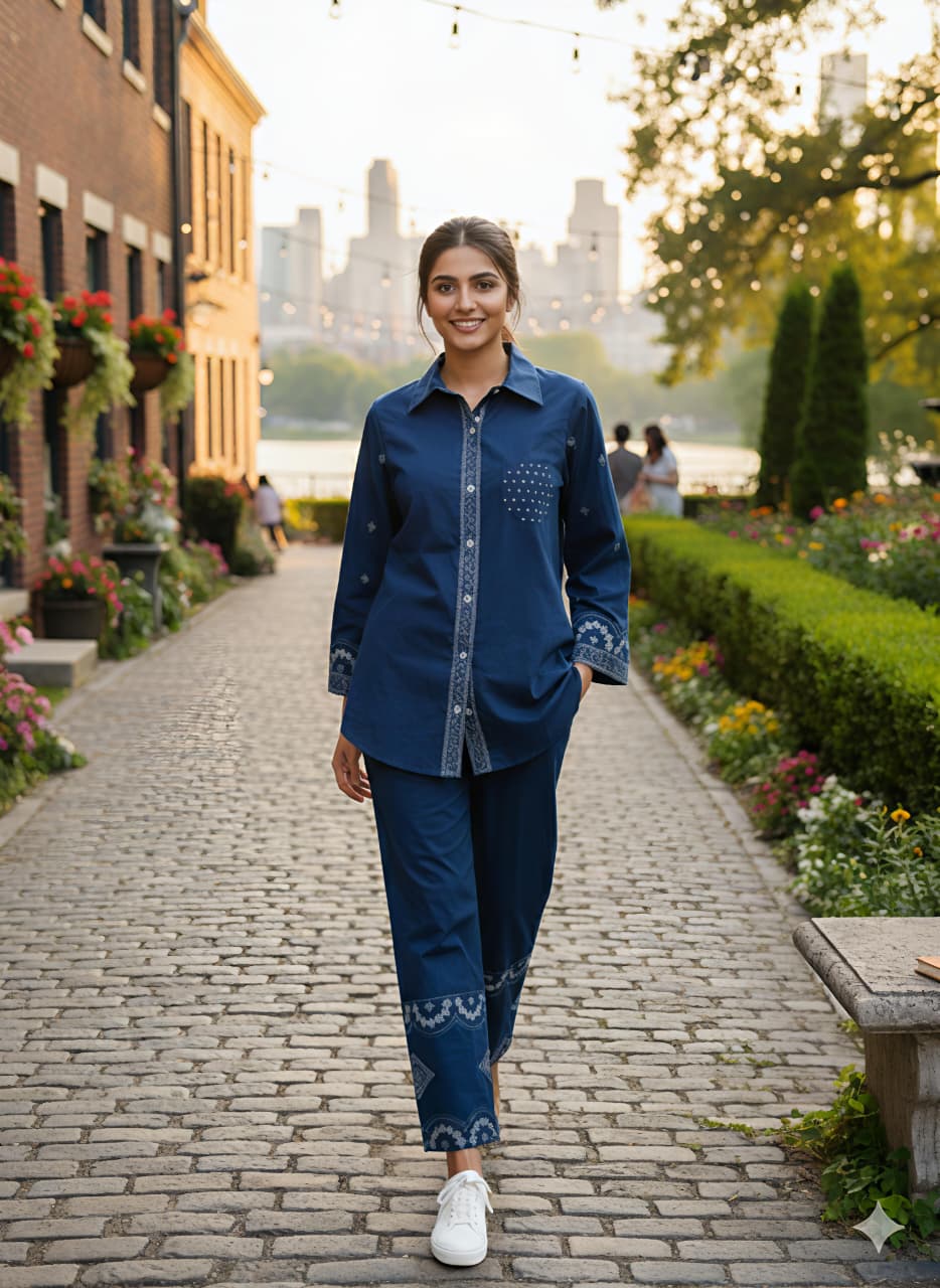 Womens pure cotton co-ord set