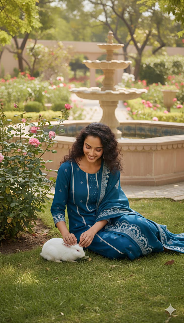 Womens Pure cotton printed kurta pant dupatta set