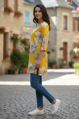 Erisha Womens pure cotton printed short kurtis