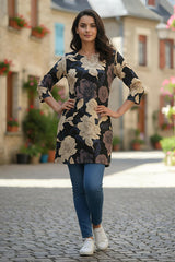 Erisha Womens pure cotton printed short kurtis